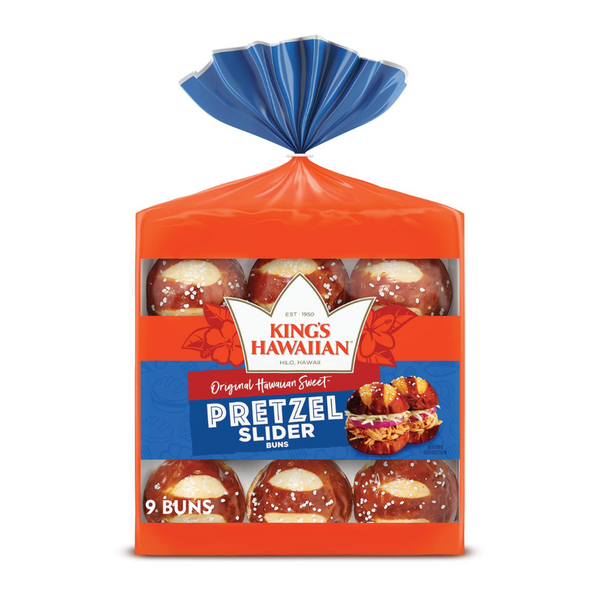 King's Hawaiian Ultimate Slider Variety Pack, 2 Packs of Original Slider Buns & 2 Packs of Pretzel Slider Buns, 9 Slider Buns per Pack (Pack of 4)