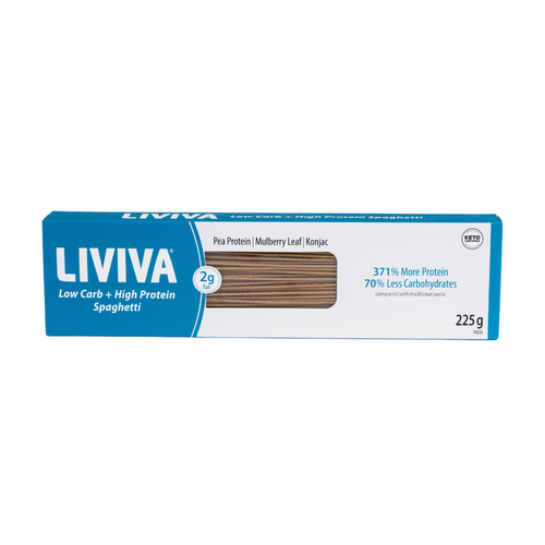 LIVIVA Low Carb & High Protein Spaghetti: Keto-Certified Pasta Alternative, 1 CT (Pack of 6)