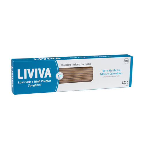 LIVIVA Low Carb & High Protein Spaghetti: Keto-Certified Pasta Alternative, 1 CT (Pack of 6)