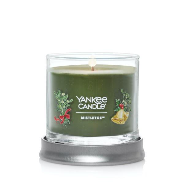 Yankee Candle Small Tumbler Scented Single Wick Jar Candle, Mistletoe, Over 20 Hours of Burn Time, 4.3 Ounce (Pack of 4)