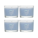 Yankee Candle Signature Votive Mini Candle Jar, Ocean Air Scent, Natural Soy Wax Blend Candle with Natural Fiber Wick, 1.3 OZ Glass Jar (Pack of 4)