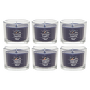Yankee Candle Signature Votive Mini Candle Jar, Twilight Tunes Scent, Natural Soy Wax Blend Candle with Natural Fiber Wick, 1.3 OZ Glass Jar (Pack of 6)
