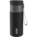 Contigo SnapSeal Stainless Steel Leakproof Water Bottle with Carry Strap, Licorice Gunmetal, 16 Ounce