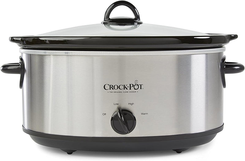 Crock-Pot 7-Quart Manual Slow Cooker, Stainless Steel, 1 CT