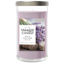 Yankee Candle Medium Pillar Scented Candle, Dried Lavender & Oak, 14.25 oz, 2-Pack