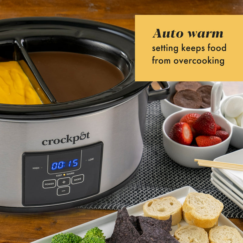 Crock-Pot Programmable Choose-a-Crock Slow Cooker, Stainless Steel, 1 CT