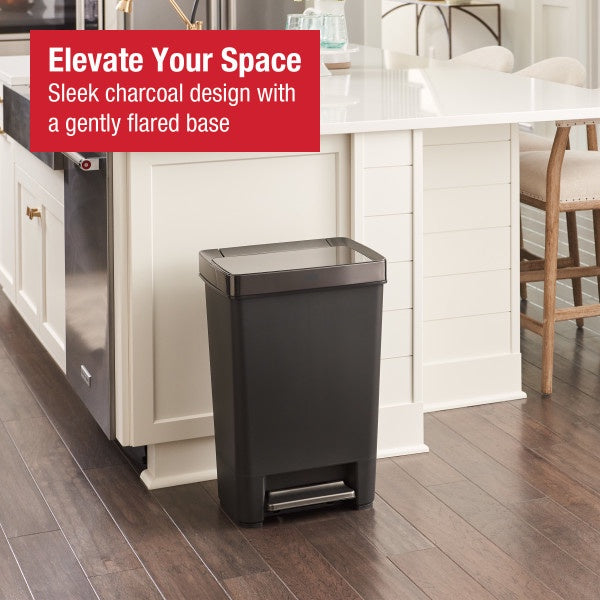 Rubbermaid Premier Series IV 12.4G Step-On Trash Can with Stainless Steel Lid