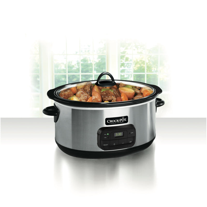 Crock-Pot 7-Quart Programmable Slow Cooker, Platinum, 1 CT