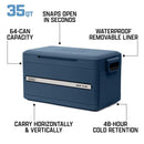 Coleman Snap 'N Go 55-Quart Collapsible Hard Cooler, Sapphire Blue