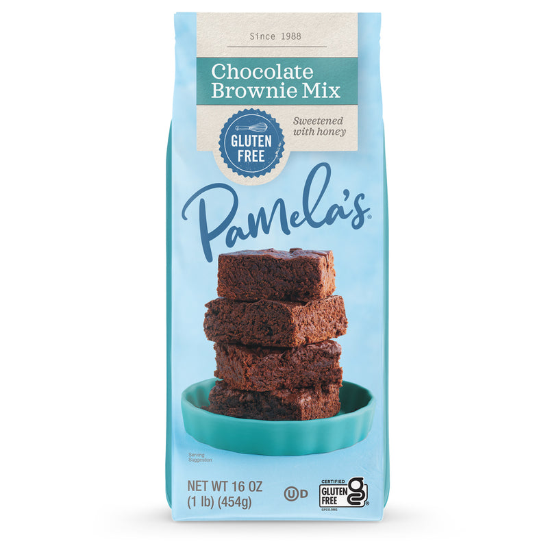 Pamela's Gluten Free Chocolate Brownie Mix, 16 OZ - Trustables