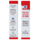 McCormick Maple Extract, Naturally & Artificially Flavored, 1 OZ