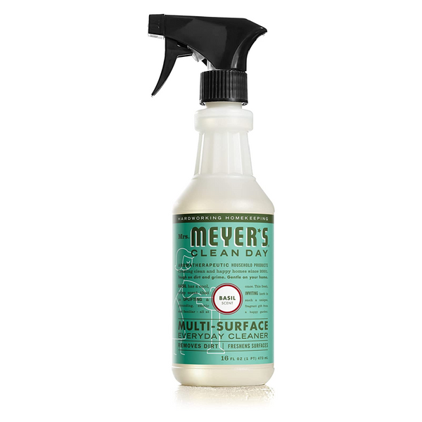 Mrs. Meyer's Clean Day Multi-Surface Everyday Cleaner Bottle, Basil Scent, 16 fl oz - Trustables