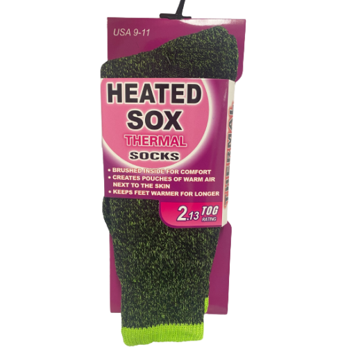 Green Heated Sox Thermal Socks for Women - Trustables