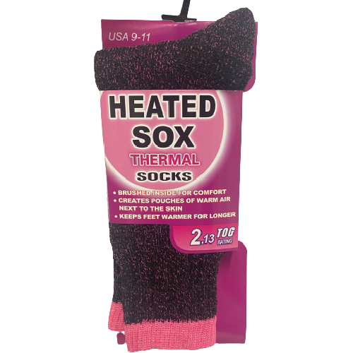 Pink Heated Sox Thermal Socks for Women - Trustables