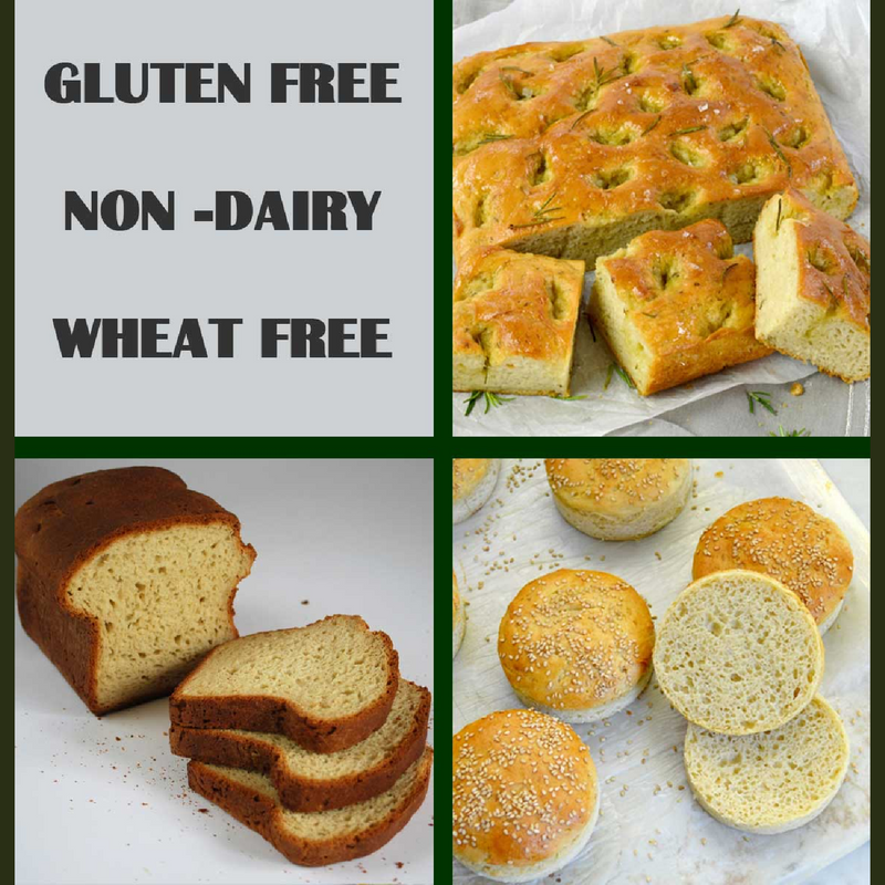 Gluten Free, Non-Dairy, Wheat Free