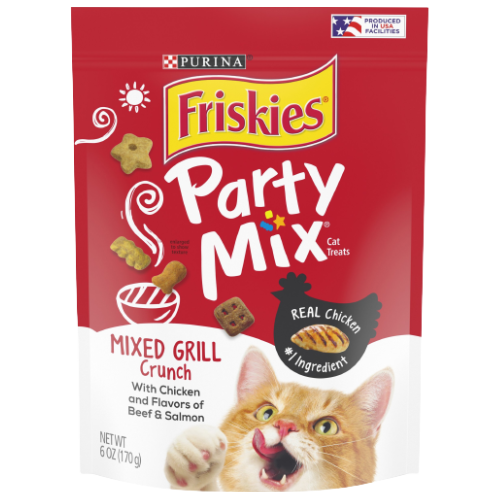 Friskies Party Mix Mixed Grill Crunch Cat Treats, 6 OZ