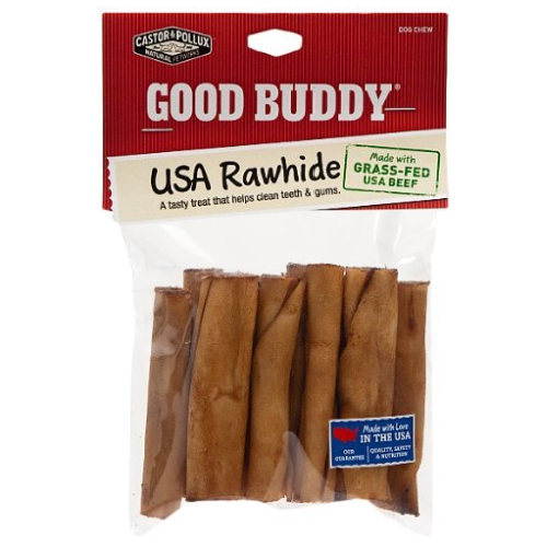 Castor & Pollux Good Buddy USA Rawhide Mini Rolls Dog Treats, 10 PK