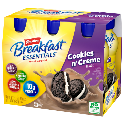 Carnation Breakfast Essentials® Complete Nutritional Drink, Cookies n Creme, 8 oz, 6 CT