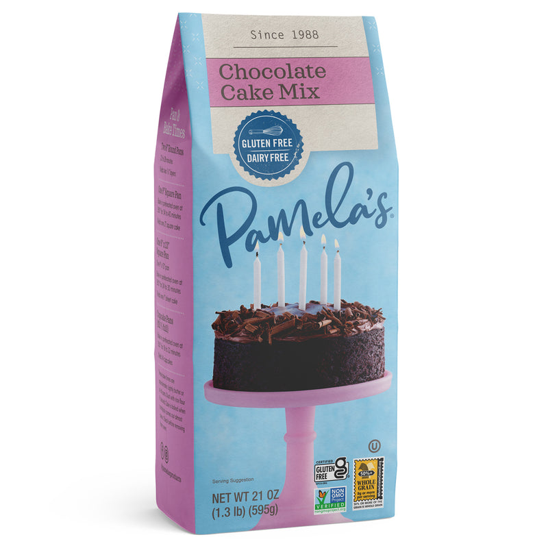Pamela's Gluten Free Cake Mix, Chocolate, 21 OZ - Trustables
