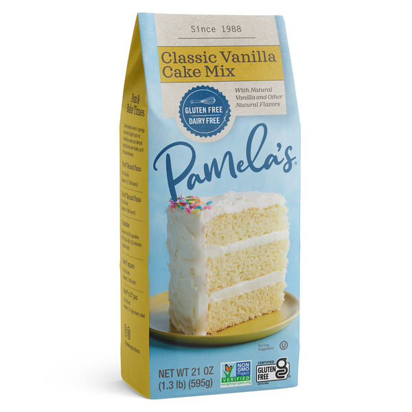 Pamela's Gluten Free Cake Mix, Classic Vanilla, 21 OZ - Trustables