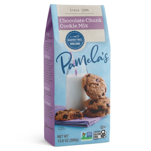 Pamela's Gluten Free Cookie Mix, Chocolate Chunk, 13.6 OZ - Trustables