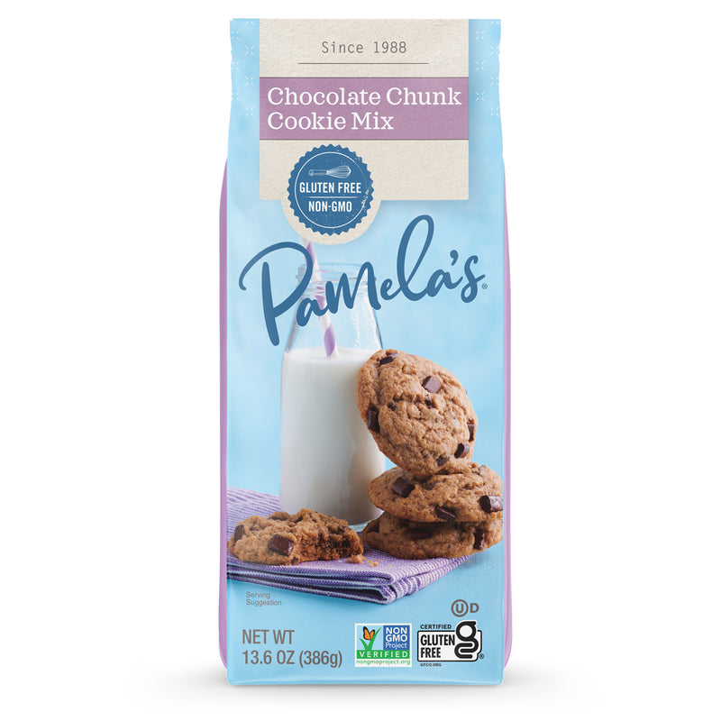 Pamela's Gluten Free Cookie Mix, Chocolate Chunk, 13.6 OZ - Trustables