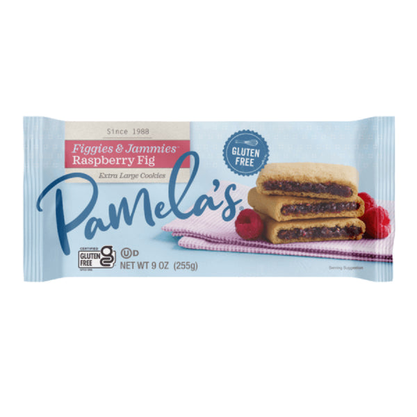 Pamela's Gluten Free Figgies and Jammies Cookies, Raspberry Fig, 9 OZ - Trustables