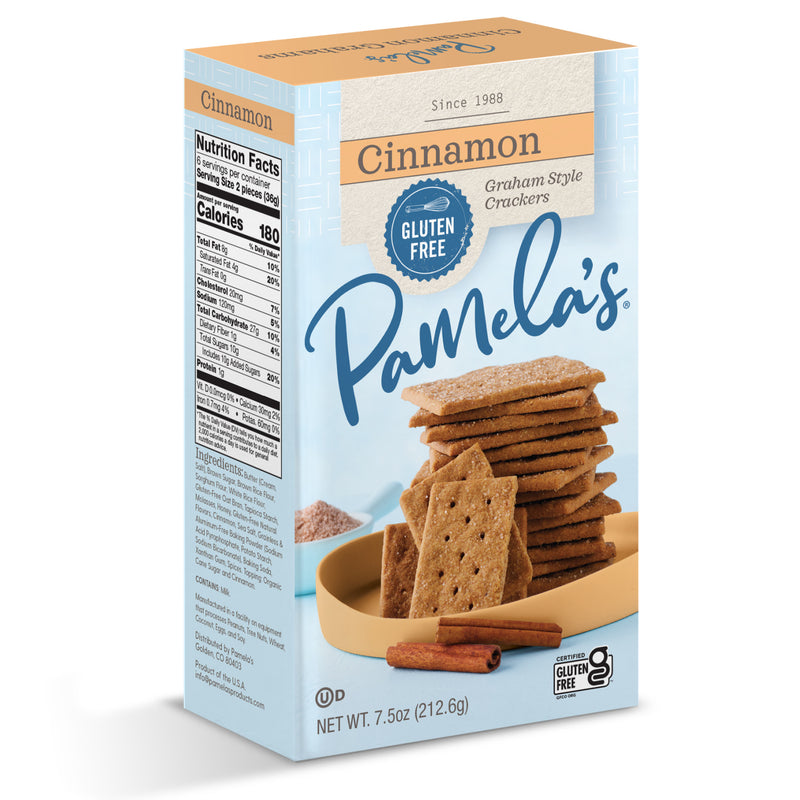 Pamela's Gluten Free Graham Crackers, Cinnamon, 7.5 OZ - Trustables