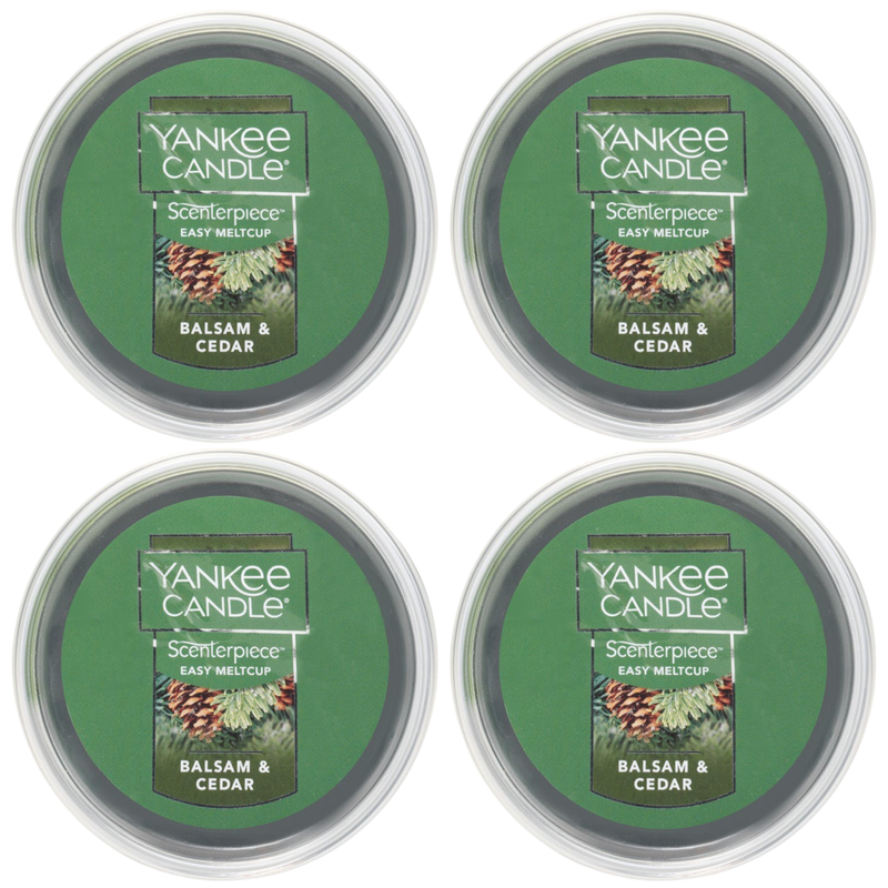Yankee Candle Balsam & Cedar Scenterpiece Easy MeltCup (Pack of 4)