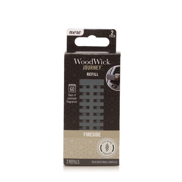 WoodWick Journey Vent Diffuser with 2 Refill - Fireside (Pack of 1)