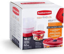 Rubbermaid Easy Find Lids Food Storage Containers, Red, 18-Piece + 4-Piece Set (22 pieces total)