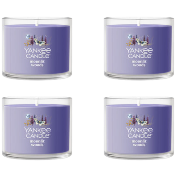 Yankee Candle Minis Votive Jar, Moonlit Woods, 1.3 OZ (Pack of 4)