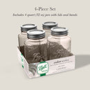 Ball Sand Vintage Glass Mason Jars, Regular Mouth, Quart Size, 32 OZ, 4-Count, Pack of 2 (8 Jars Total)