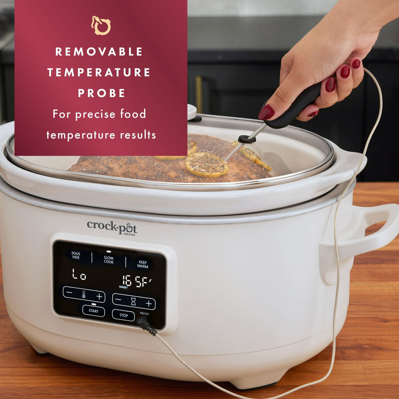 Crock-Pot Prgrammable 6-Quart Slow Cooker with Sous Vide, Oat Milk, 1 CT