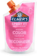 Elmer's Spray It! Outdoor Play Washable Liquid Chalk Refill Pouch, Pink, Case of 12