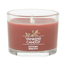 Yankee Candle Signature Votive Mini Candle Jar, Autumn Wreath Scent, Natural Soy Wax Blend Candle with Natural Fiber Wick, 1.3 OZ Glass Jar (Pack of 4)
