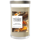 Yankee Candle Medium Pillar Scented Candle, Amber & Sandalwood, 14.25 oz, 2-Pack
