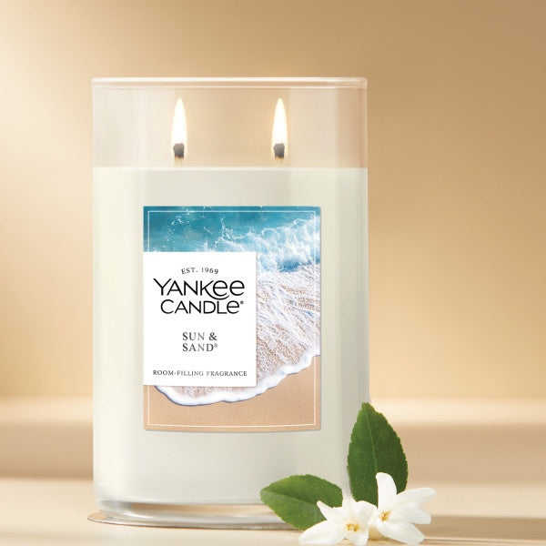 Yankee Candle Large Tumbler Scented Candle, Sun & Sand, 20 oz