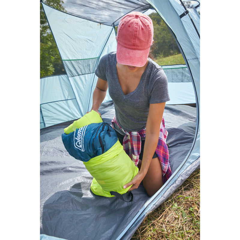 Coleman Kompact 40°F Big & Tall Contour Sleeping Bag, Spider Mum