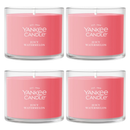 Yankee Candle Signature Votive Mini Candle Jar, Juicy Watermelon, Natural Soy Wax Blend Candle with Natural Fiber Wick, 1.3 OZ Glass Jar (Pack of 4)
