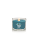 Yankee Candle Signature Votive Mini Candle Jar, Winter Night Stars Scent, Natural Soy Wax Blend Candle with Natural Fiber Wick, 1.3 OZ Glass Jar (Pack of 12)