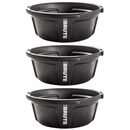BRUTE Animal Pan Feeder, 6 Gallon, Pack of 3