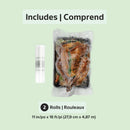 FoodSaver Expandable Vacuum Seal Rolls, 11" x 16', 2-Count, Pack of 2