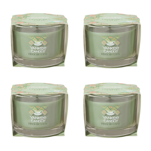 Yankee Candle Minis Jar, Hello Italy Collection, Pistachio Latte, 1.3 OZ, 4-Pack