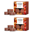 Yankee Candle Scented Tea Light Candles, Apple Pumpkin, 0.44 OZ, 12-Count, Pack of 2 (24 Candles Total)