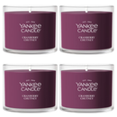Yankee Candle Signature Votive Mini Candle Jar, Cranberry Chutney, Natural Soy Wax Blend Candle with Natural Fiber Wick, 1.3 OZ Glass Jar (Pack of 4)
