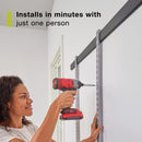 Rubbermaid Garage FastTrack 36" x 12" Shelf Kit, 3-Shelves, Black