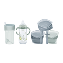 NUK for Nature 5-Piece Feeding Essentials Boy Collection – Cups, Pretensils, Suction Plate & Bowl Set