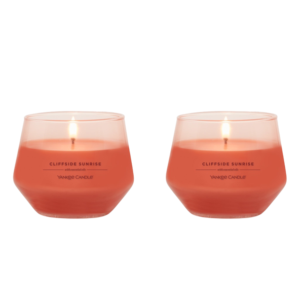 Yankee Candle Studio Candle with Essential Oils, Cliffside Sunrise, 10 Ounce (Pack of 2)