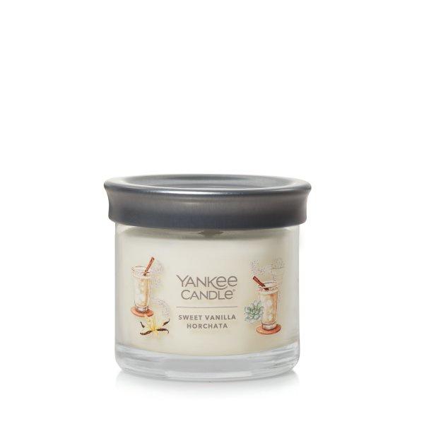 Yankee Candle Small Tumbler Scented Single Wick Jar Candle, Sweet Vanilla Horchata, Over 20 Hours of Burn Time, 4.3 Ounce (Pack of 2)